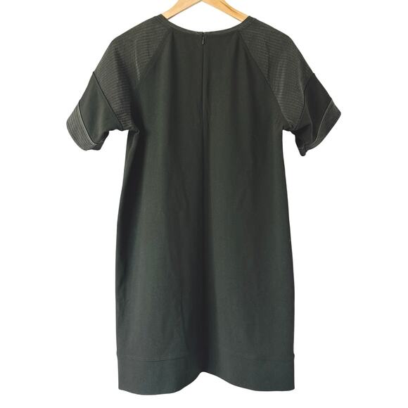 Vince Short Sleeve Shift Dress Women’s Small Olive Green - Picture 2 of 9